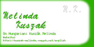 melinda kuszak business card
